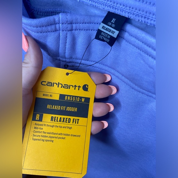 Carhartt Women's Relaxed Fit Jogger Sweatpant Size XL Purple - Picture 4 of 7